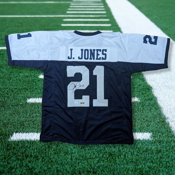 SOLD!! J. Jones Autographed Signed Dallas Cowboys Football Jersey (JSA) - Picture 2 of 4